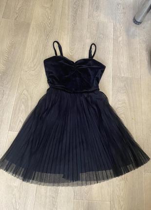 Сукня чорна святкова s h&m плаття платье черное праздничное