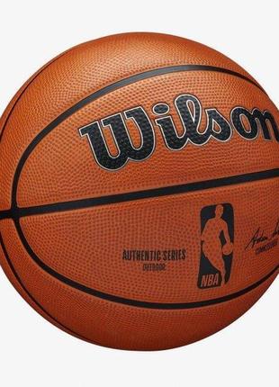 М'яч баскетбольний wilson nba authentic series outdoor 285 р. 6 amber (wtb7300xb06)