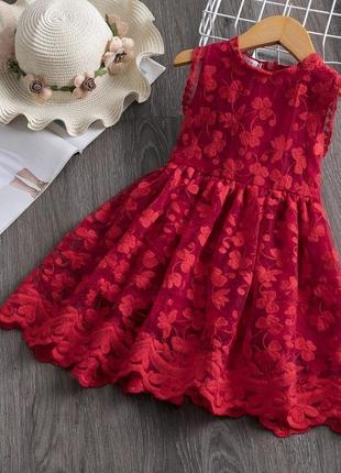 Червона літня сукня для дівчинки