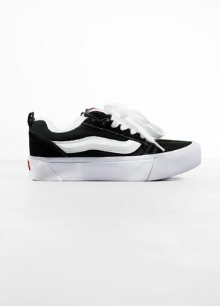 Vans knu skool platform black/white