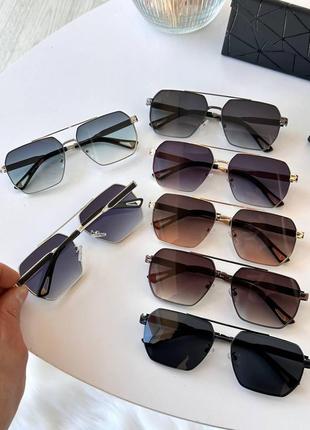 Сонцезахисні окуляри квадратні унісекс оправа сталева