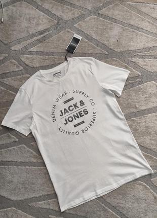 Фирменная футболка jack & jones (оригинал) с принтом р m/l