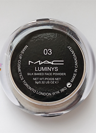 Пудра для лица mac запеченная тон 03 luminys silk baked face powder2 фото