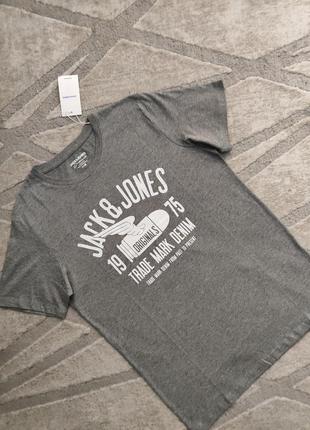 Фирменная футболка с принтом jack & jones (оригинал)р.s/m m/l
