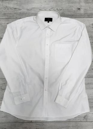 Сорочка рубашка чоловіча біла довгий рукав р 54 бренд "marks&spencer"