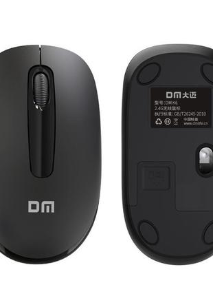 Комп'ютерна бездротова миша dm k6 2.4g чорна