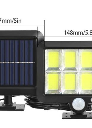 Вуличний ліхтар на сонячній панелі з датчиком руху + пульт bl-10cob