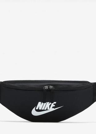 Поясная сумка (банана) nike heritage waistpack-fa21 черная (db0490-010)