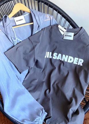 Крутая графитовая оверсайз футболка люкс версия jil sander джил сандер😍