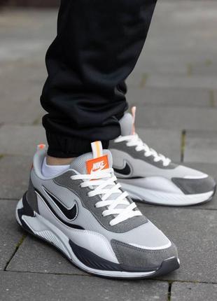 Чоловічі сірі кросівки nike racer grey