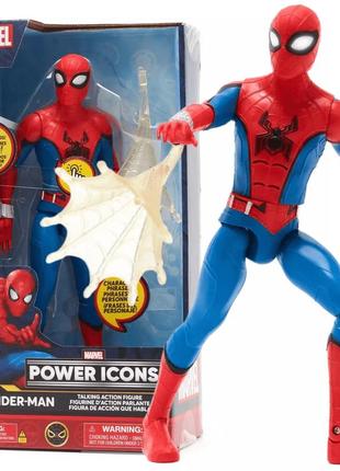 Человек - паук дисней 23 см – говорящая фигурка disney store marvel power icons spider - man 4610166582