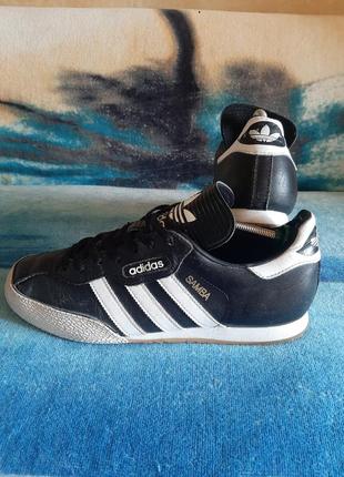 Шкіряні кросівки adidas samba super оригінал