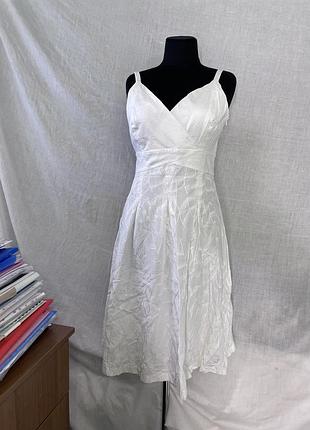 Шикарний сарафан білий плаття сонце шовкове вишите нове coast.
