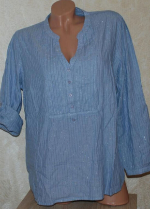 Блуза принтована бренду bm casual 
 /100%бавовна/регульований рукав/