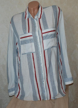 Блуза принтованная бренду new look 50%хлопок/удлиненная, свободный крой/