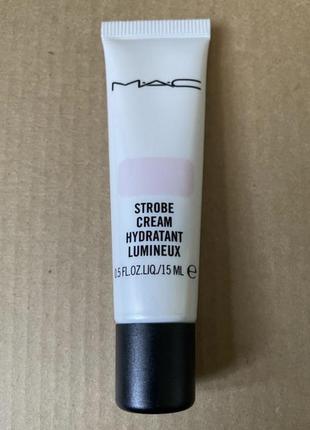 Mac strobe cream hydratant lumineux pinklite зволожуючий крем з ефектом сяйва 15ml
