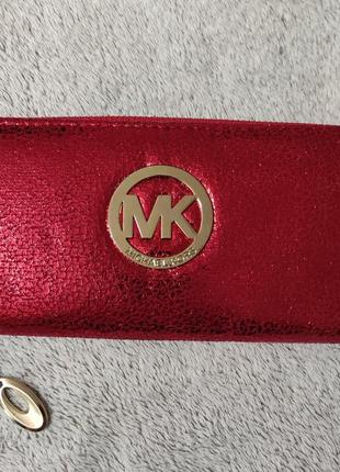 Michael kors, красный кошелек.