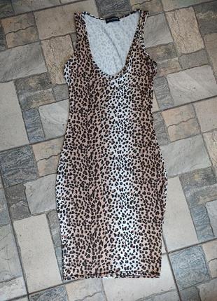 Платье платье леопардовое