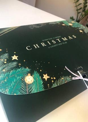 Коробка середня різдвяний малюнок christmas (під завязку)
