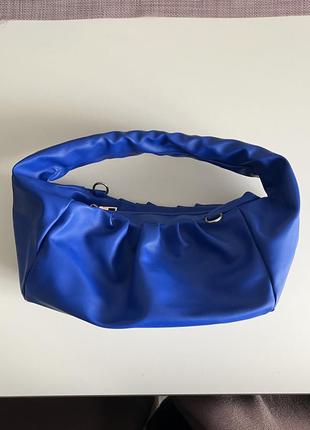 Синяя сумка багет usupso