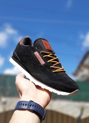 Reebok classic черные на белой подошве