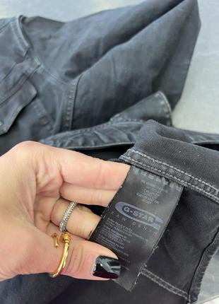 Темно серая черная вываренная фирменная рубашка джинсовая куртка g star raw с цум стиль balenciaga6 фото