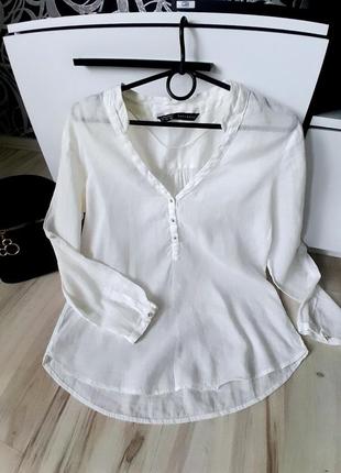 Сорочка біла,блуза льон,zara
