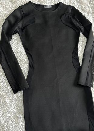 Черное платье ayanapa с прозрачными вставками по бокам