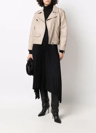 Брендова куртка-косуха  з шовкової лайкової шкірі milestone