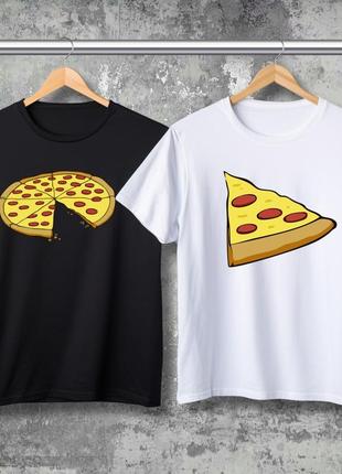 Парні футболки з принтом - піцца!