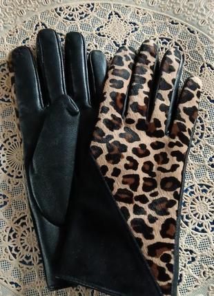 Нові шкіряні перчатки 7-7,5р, oliver bonas