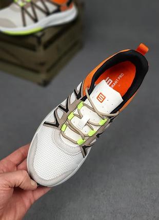 Salomon supo бежевые с оранжевым 3