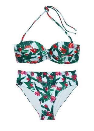 Купальник victoria's secret mix-and-match bandeau blue palm