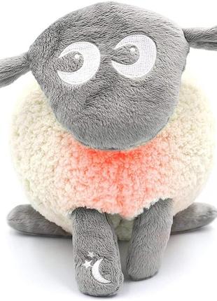 Іграшка дитяча овечка з білим шумом для малюків з датчиком активації та нічником таймер вимкнення