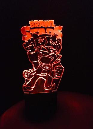 3d-світильник сенді, sandy, бравел старс, 3д-нічник, кілька підсвічувань (батарейка+220в)