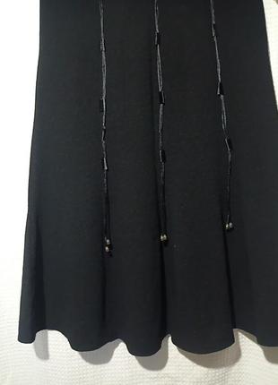 Ро3. чорная длинная пышная юбка восьмиклинка