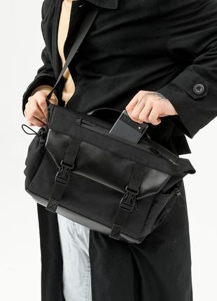 Чоловіча сумка sambag dart для ноутбука чорна6 фото