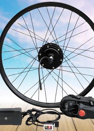 Полный набор велоракета на переднее колесо для сборки электровелосипеда 350 вт 10.5ah 48v li-ion panasonic