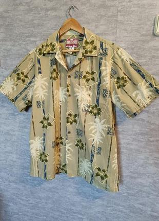 Vintage hawaii винтажная рубашка гавайка made in usa