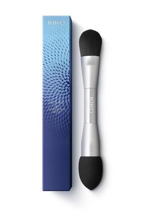 Кісточка для макіяжу kiko milano blue me 2-in-1 foundation brush двостороння