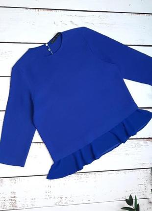 1+1=3 отличная синяя блуза zara, размер 44 - 46