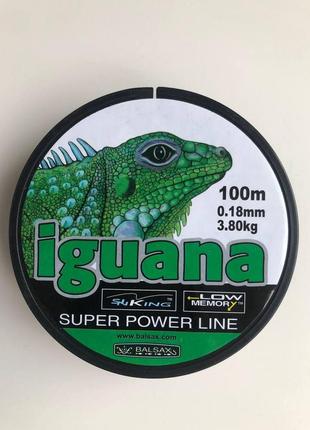 Рибальска волосінь iguana 100 метров 0.18мм, 3.8 кг