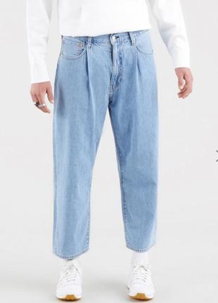 Levi's premium stay loose wide pleated crop jeans джинсы оригинал (w30)