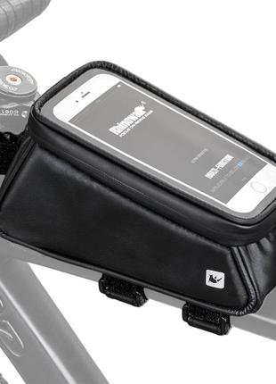 Велосумка універсальна для телефона до 6,5" rhinowalk rk18335b матовий чорний