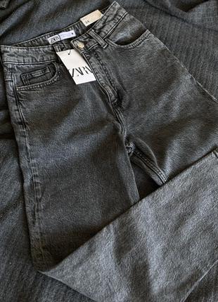 Женские новые джинсы zara mom fit 34 размер с биркой