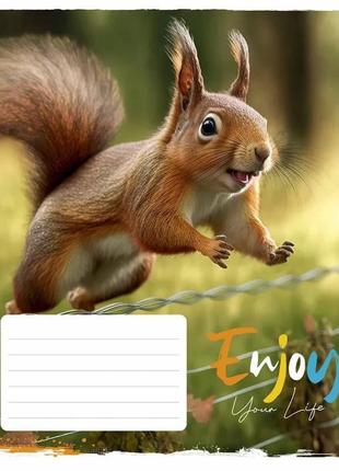 Зошит учнівський "enjoy your life" 012-3252k-1 в клітинку на 12 аркушів