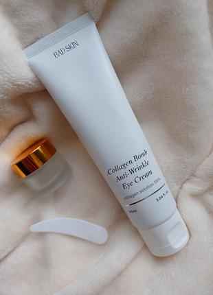 Колагенова бомба проти зморшок навколо очей badskin collagen bomb anti-wrinkle eye cream