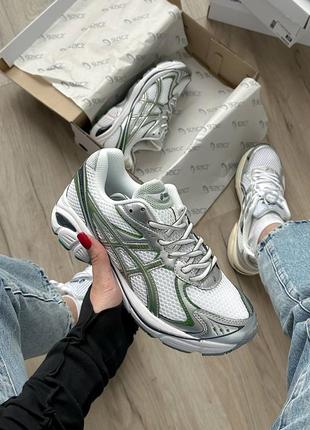 Кросівки в стилі asics gel gt-2160 silver/green