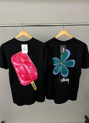 Футболка stussy ice cream футболки стуси стасі стусси стуссі стусі бегемот біг лого кубікі dice eight ball шар