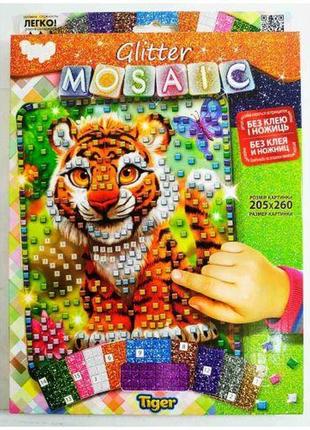 Набір для творчості "блискуча мозаїка: тигрик"